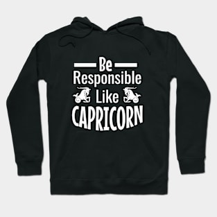 Be responsible like capricorn Hoodie